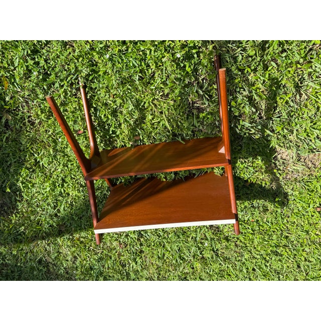 Brown Mid 20th Century Modern Sculptural Wood Side Table For Sale - Image 8 of 10
