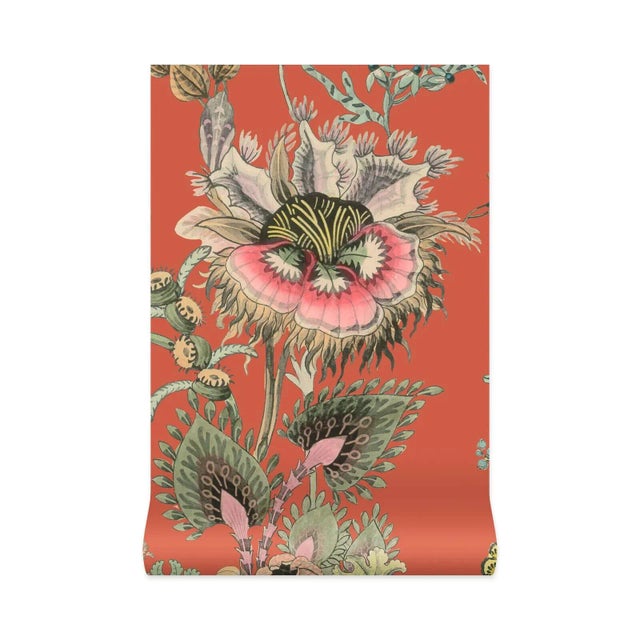 House of Hackney House of Hackney Flora Fantasia Wallpaper - Amber For Sale - Image 4 of 4