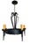 Black Antique Wrought Iron Chandelier With Botanical Torches For Sale - Image 8 of 9