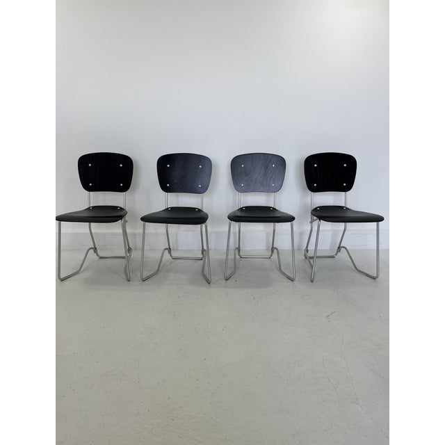 Alu-Flex Dining Chairs by Armin Wirth, 1960s, Set of 4 For Sale - Image 4 of 13