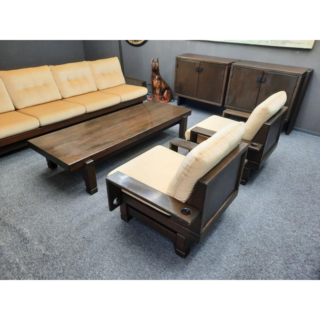 Brutalist Living Room Set Model St. Moritzby Klaus Rausch, 1960s, Set of 7 For Sale - Image 12 of 18