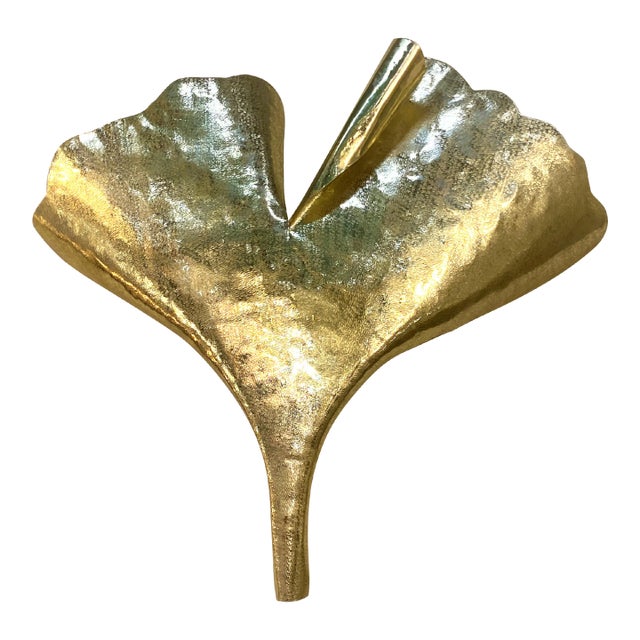Contemporary Italian Brass Leaf Wall Sconce by Simoeng For Sale