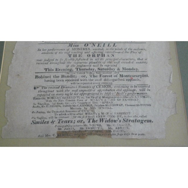Early 19th Century English Theatre Royal Covent Garden Broadside, Framed For Sale - Image 4 of 8