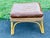 Vintage 1950s Square Oak Wood Footstool With Vinyl Cushion Add a touch of mid-century style to your home with this...