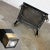 Vintage Ming Style Black Lacquer & Brass Low Chair After James Mont in Scalamandre El Morocco Espresso Fabric For Sale - Image 11 of 13