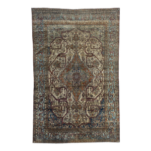 Extremely Fine Antique Persian Silk Mohtasham Kashan Rug 6'5" X 10’0"