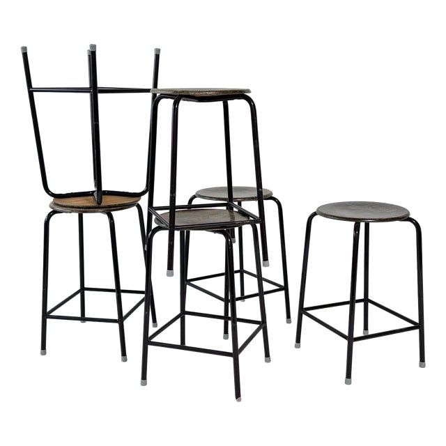 Vintage Industrial Bar Stool by Schmitz For Sale