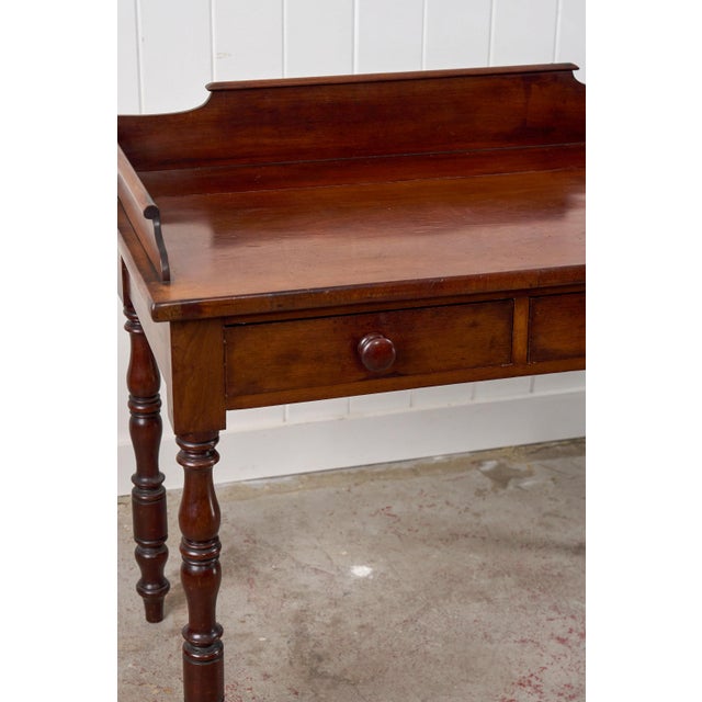 19th Century 19th Century 2-Drawer Mahogany Desk/Wash Stand For Sale - Image 5 of 15