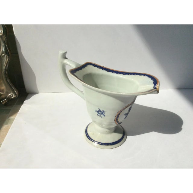 Chinese 18th C Chinese Export Helmet Style Creamer For Sale - Image 3 of 7