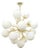 21st Century Diciotto Polished Brass Matte White Murano Sputnik Chandelier by Fabio LTD For Sale