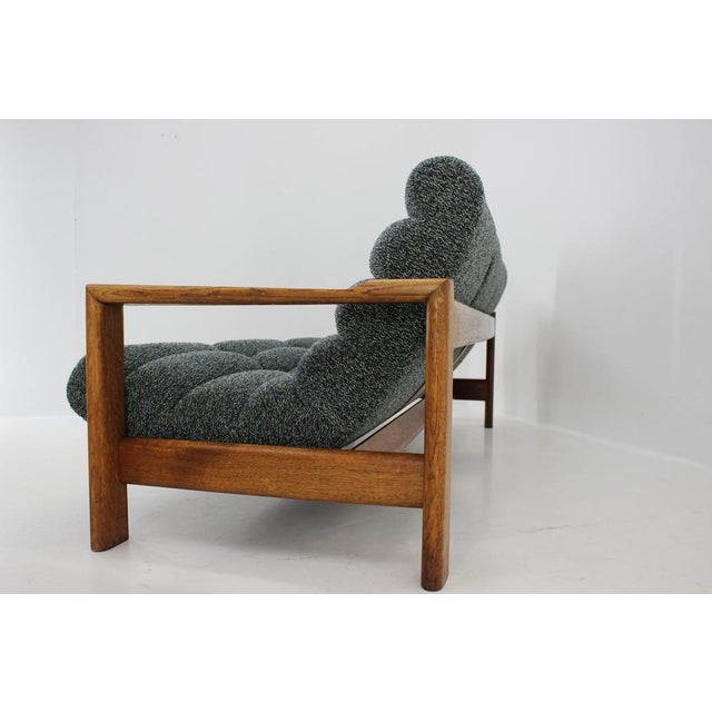 Brown Oak Sofa, Finland, 1960s For Sale - Image 8 of 18