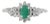 Diamond Studded Regal Natural Emerald Wedding & Engagement Cocktail Ring Size 5.5 For Sale