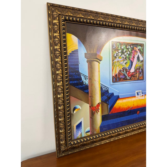 Late 20th Century Ferjo "Homage to Chagall" Limited Edition Signed Giclée on Canvas - Framed For Sale In West Palm - Image 6 of 10