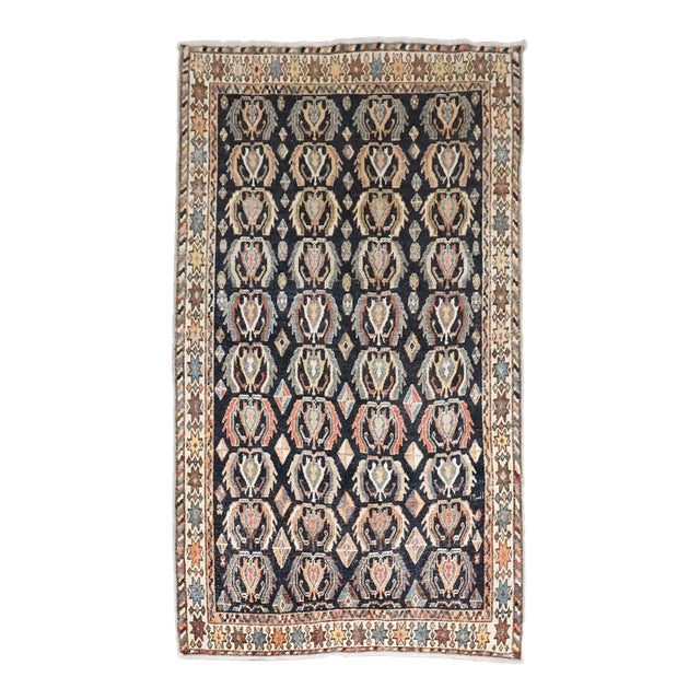 Antique Persian Shiraz Throw Rug - 3'5" x 5'4" For Sale