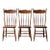 Antique Pressed Back Dining Chairs Set of 3 For Sale