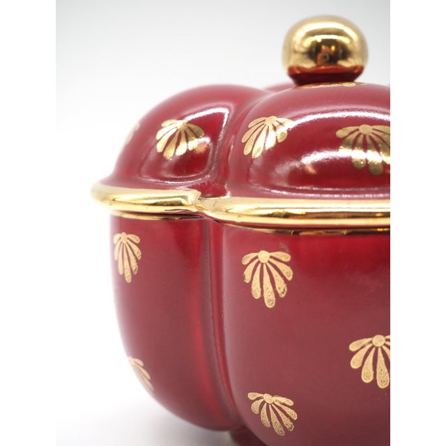 Upsala-Ekeby Red Rubin Jar by Arthur Percy for Upsala Ekeby Gefle, Sweden, 1940s For Sale - Image 4 of 8