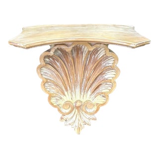 Hamilton Collections Inc. Plaster Shell Wall Bracket / Shelf For Sale