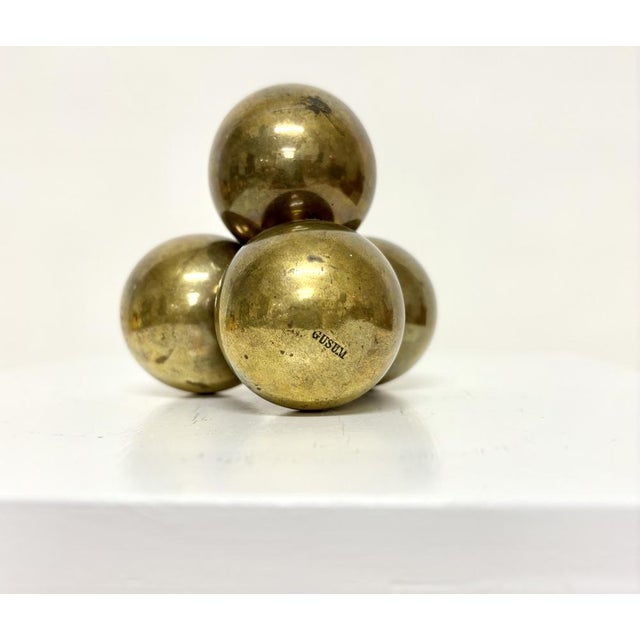 1960s Sculptural Brass Paperweight from Gusum, 1960s For Sale - Image 5 of 6