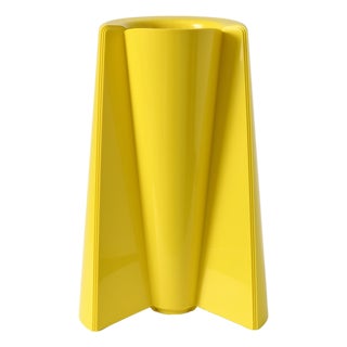 Yellow Pago Pago Vase by Enzo Mari for Danese Milano, 1990s For Sale