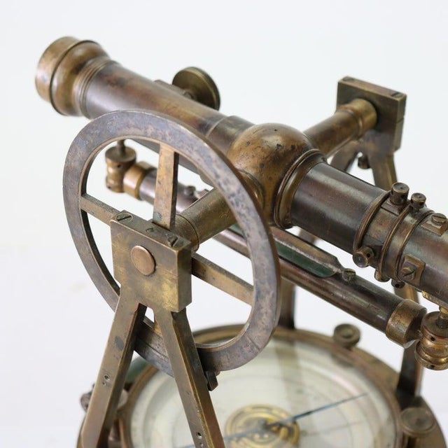 Antique W. & L. E. Gurley Co. Brass Surveyor’s Transit/Theodolite C1890 For Sale - Image 4 of 13