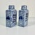 Ceramic Mid-Century Boho Chic Chinoiserie Hollywood Regency Blue & White Square Happiness Ginger Jars - A Pair For Sale - Image 7 of 15