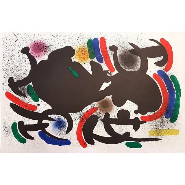Miró lithographe i - plate vii'' is an original lithograph realized by joan miró in 1972. Perfect condition. It comes from...