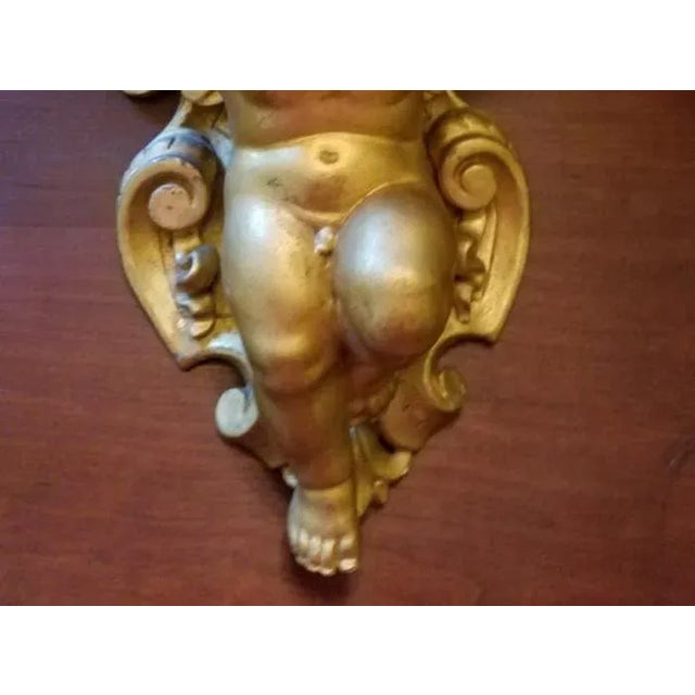 19th Century Italian Barretti Florence Carved Wood Angel Shelves - a Pair For Sale - Image 9 of 11
