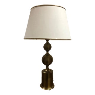 Brass Barber Lamp attributed to Philippe Barbier, 1970s For Sale