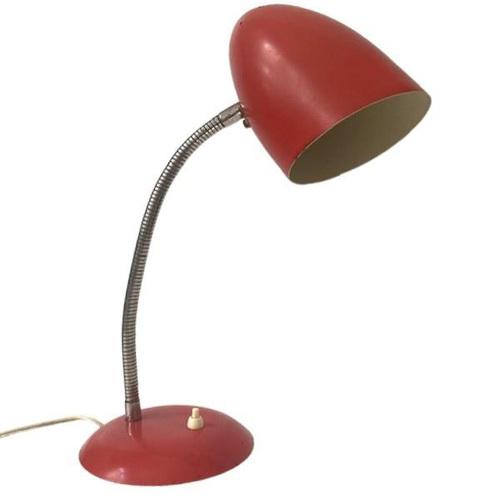 Vintage Red Desk Lamp, 1950s For Sale - Image 6 of 11