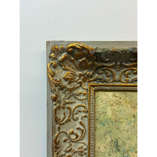 Mid-century European abstract street scene with figures Oil on Masonite Signed upper right (indecipherable), dated 1956...