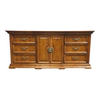 Thomasville Furniture Renaissance Collection Solid Oak 76" Triple Door Dresser 34511-150 For Sale
