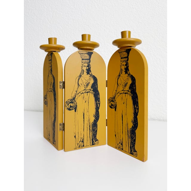 1950s Fornasetti Style Folding Candle Holder For Sale In Sacramento - Image 6 of 13