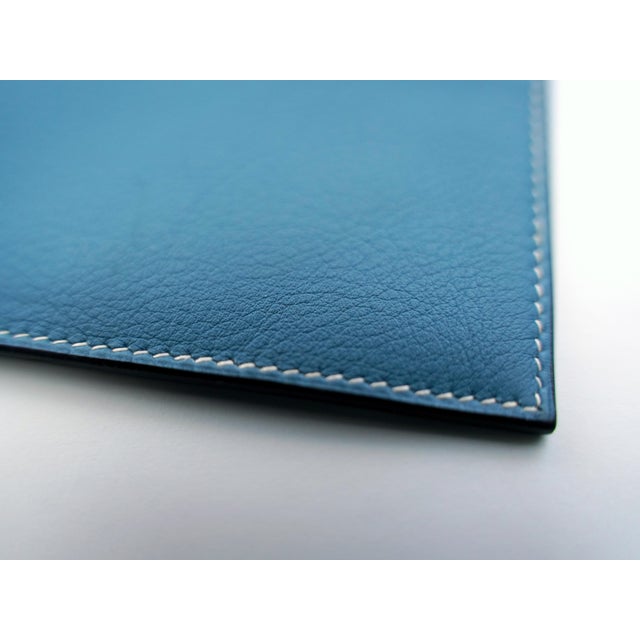 Hermes Blue Jean Veau Swift Leather Zip Zap Compact Wallet, C. 2008 For Sale In Miami - Image 6 of 11