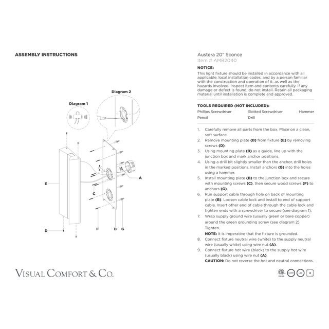 Metal Anne-Marie Barton for Visual Comfort Signature Austera 20" Sconce in Mottled Brass with Alabaster For Sale - Image 7 of 8