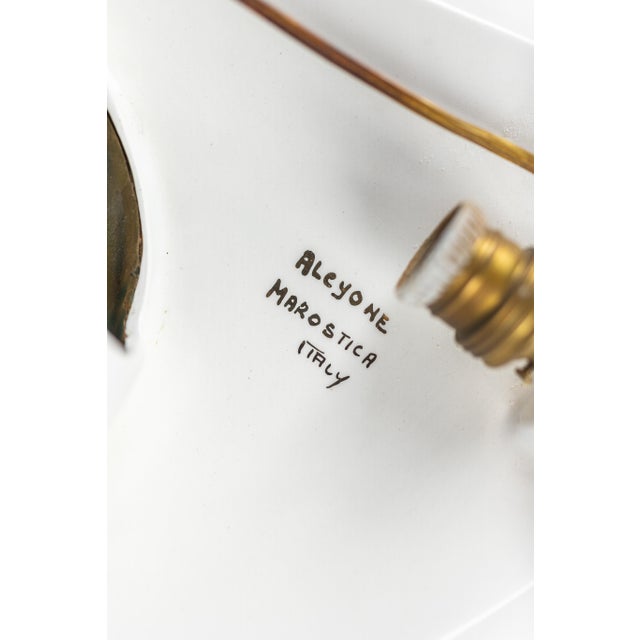 Vintage Italian Ceramic Arlequino Sconce by Luigi Carron for Alcyone Marostica, 1955 For Sale - Image 4 of 12