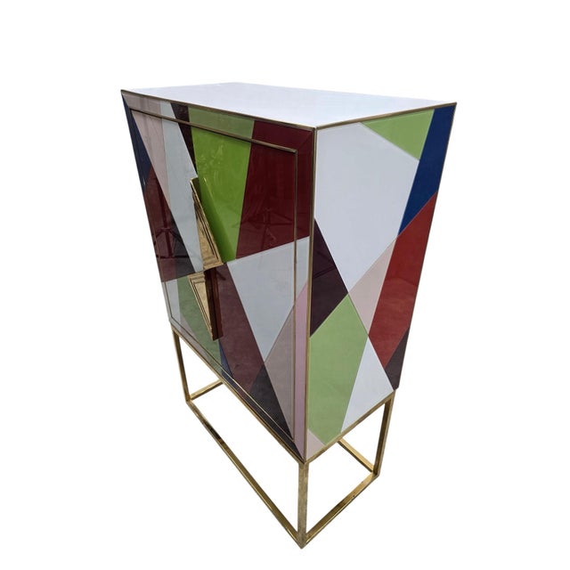Metal Hollywood Regency Torino Dry Bar by Jonathan Adler For Sale - Image 7 of 12
