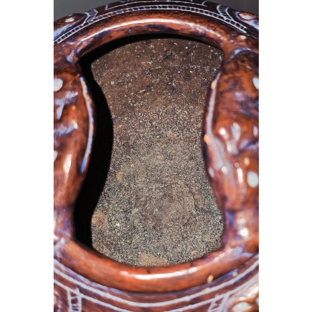 Reis Pará Brazilian Marajoara‑Style Carved Ceramic Pot For Sale - Image 4 of 6