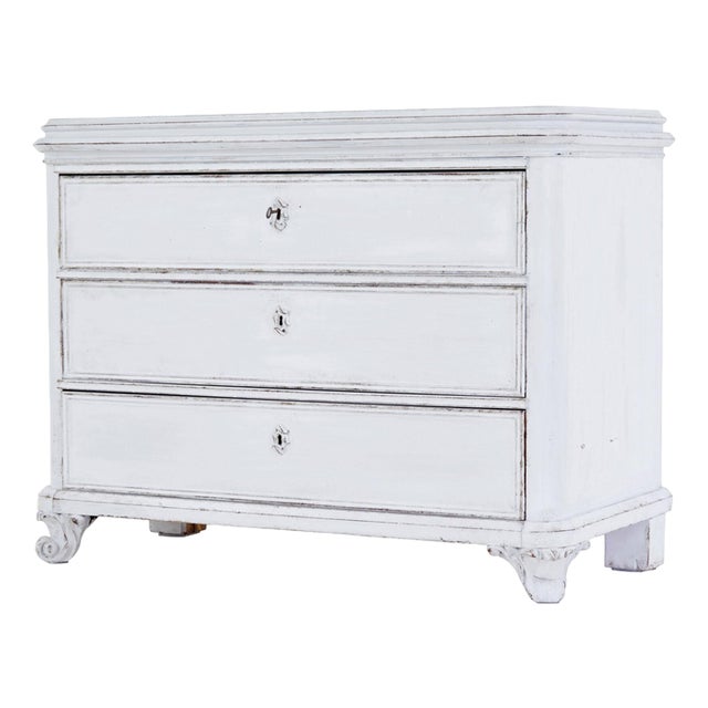 Swedish 19th Century Painted Chest of Drawers For Sale