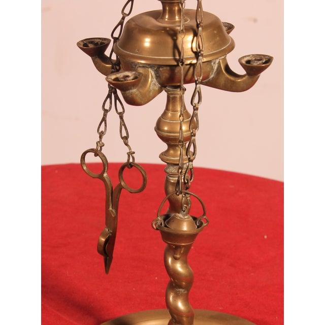 18th Century Bronze Oil Lamp, Spain For Sale - Image 6 of 11