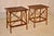 Pair of large bamboo side tables from England, circa 1960's. This is a great pair of matched side tables made from...