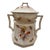 1920s Wheeling Pottery La Belle Victorian Floral Trash Can, Wastebasket For Sale