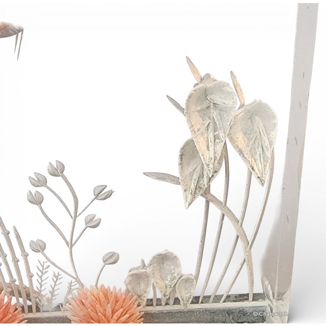 This is a very cool vintage Art Deco period night light Accent lamp, c1940s. Having a reverse etched and carved Lucite...