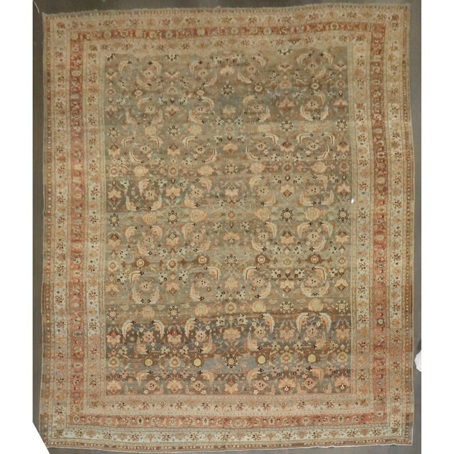Brown Zabihi Collection Antique Persian Oversize Bidjar Rug For Sale - Image 8 of 9