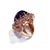 Bochic Capri" Amethyst & Topaz Cocktail Ring Set In 18K Gold & Silver Natural Amethyst - 16 Carats Natural White Topaz - 2...