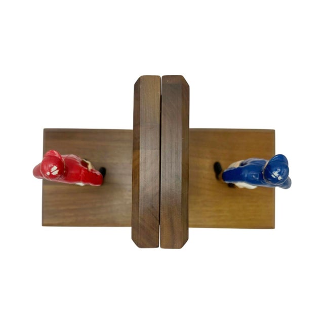 Pair Vintage Equestrian Jockey Bookends Horse Racing Wood For Sale - Image 4 of 11