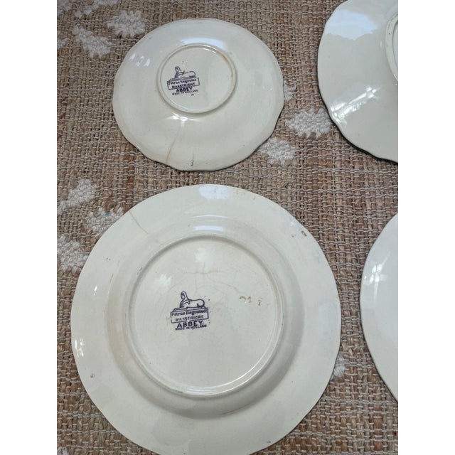 1910s Lot of Petrus Regout & Co. Maastricht Abbey Dinner Plates Platter Plates Dishes For Sale - Image 10 of 12