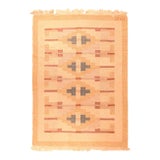 Vintage Swedish Kilim 4'6'' X 6'5'' For Sale