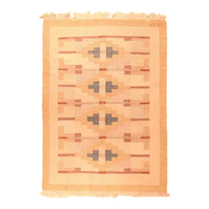 Vintage Swedish Kilim 4'6'' X 6'5''