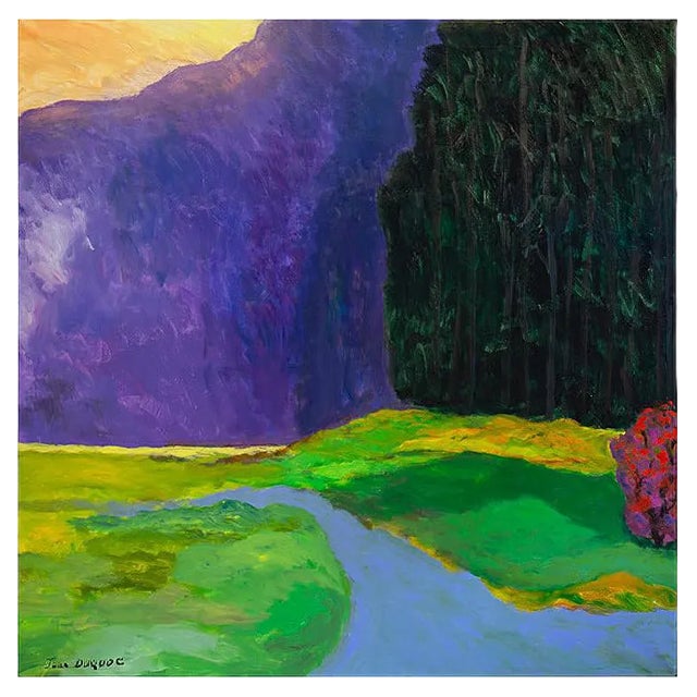 Jean Duquoc, La Bleue Mountain, 2021, Acrylic on Canvas For Sale