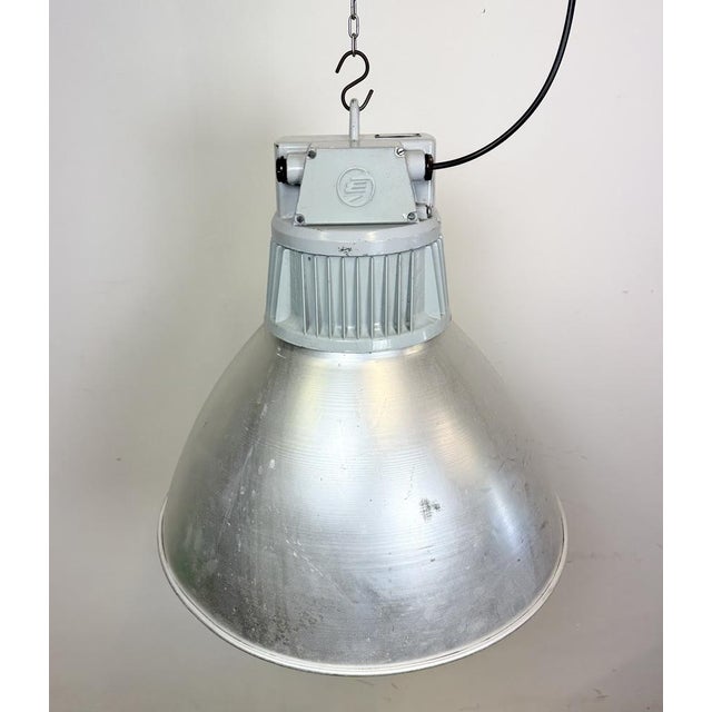 Large Industrial Aluminum Pendant Light from Elektrosvit, 1960s For Sale - Image 12 of 18